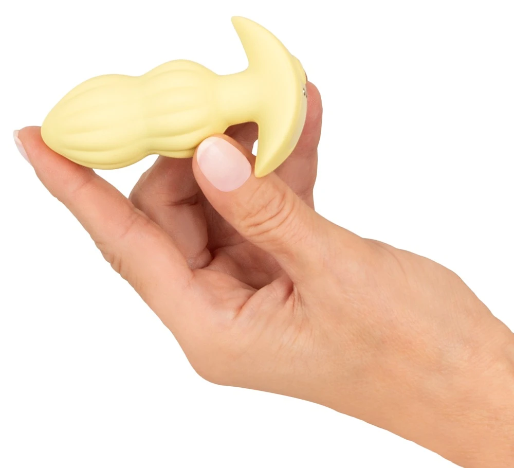 Cuties Vibrating Plug Yellow, Vibrating Mini Butt Plug Yellow von Cuties – kompakter Analplug mit 7 intensiven Vibrationsmodi, weicher Spitze und verspieltem Design für prickelnde, lustvolle Abenteuer