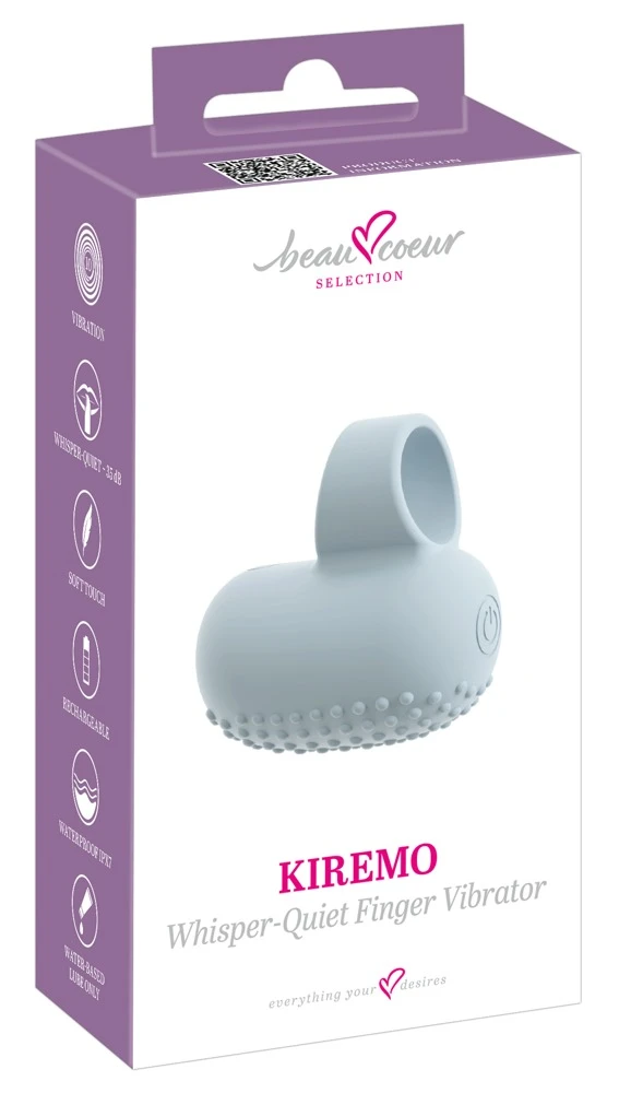 KIREMO Finger Vibrator wasserdicht mit flüsterleisen 35 dB, 10 intensiven Vibrationsmodi, dehnbarem Fingerring und stimulierenden Noppen für gezielte Klitorisstimulation und heißes Vorspiel