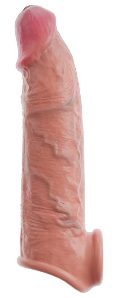 Realistixxx Extension Sleeve, Penishülle mit Hodenring aus Silikon – Realistische Verlängerung um 6,5 cm, mehr Umfang, elastische Passform und sicherer Halt für intensivere Momente