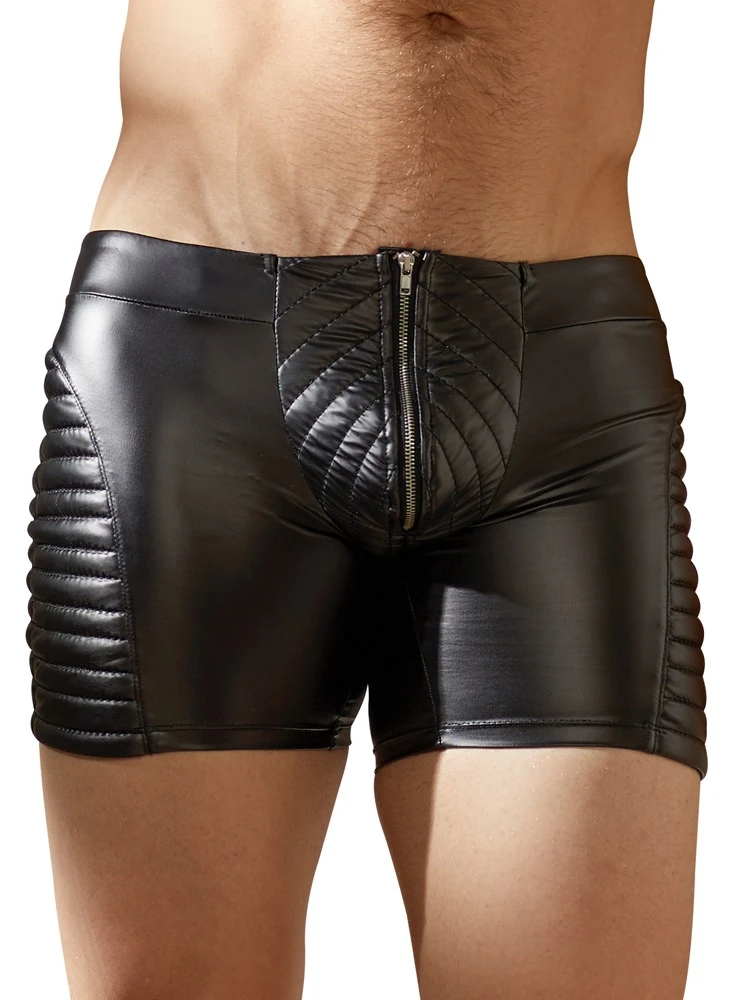 Biker-Pants von NEK im Mattlook mit markant abgesteppten Partien an den Seitennähten und am Beutel.