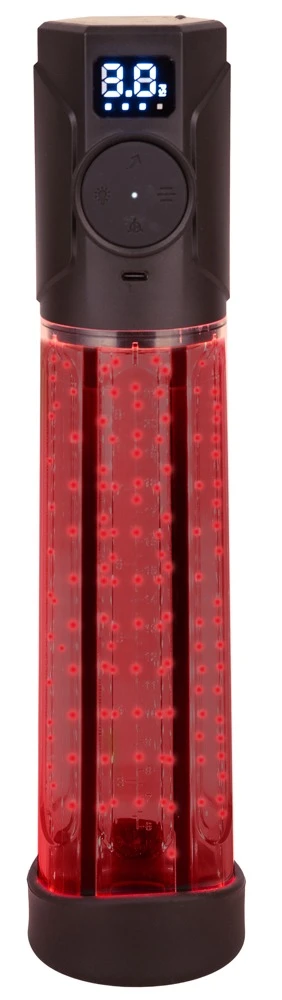 MrBoner Red Light Power Pump, Mr. Boner Red Light Power Pump automatische Penispumpe mit Rotlicht Vakuumpumpe Potenztraining Unterdruck LED-Display