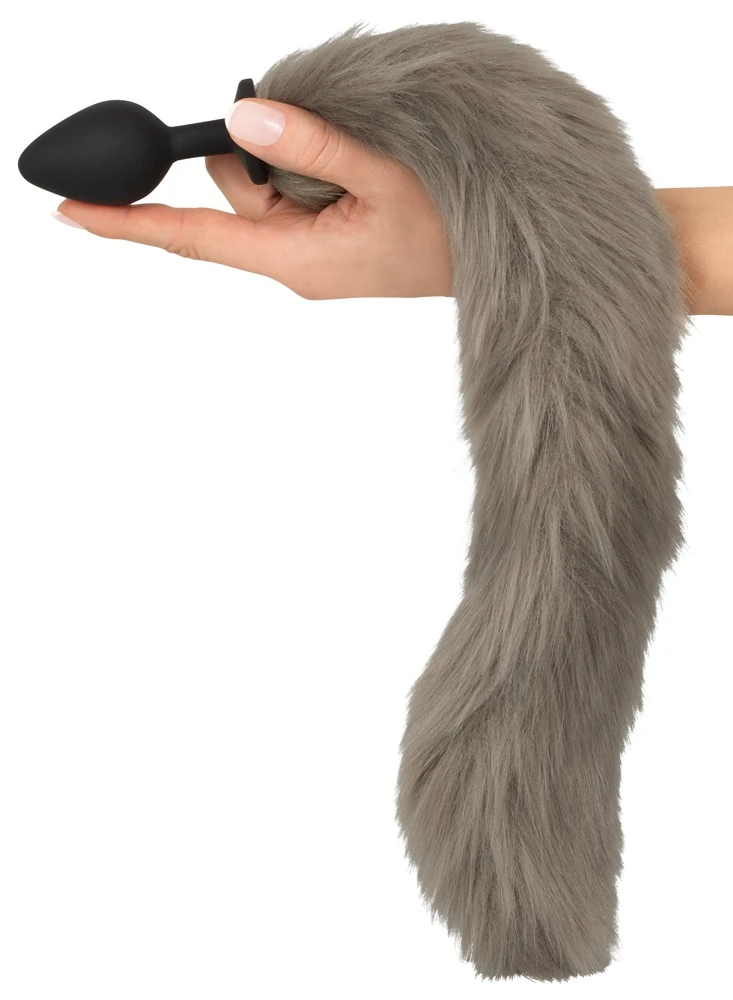 Fluffy Tail Grey, Fluffiger Schweif für sinnliche Abenteuer, flexibler Analplug mit weichem Kunstfell und sicherem Stopper Fluffy Tail Grey, Fluffiger Schweif für sinnliche Abenteuer, flexibler Analplug mit weichem Kunstfell und sicherem Stopper