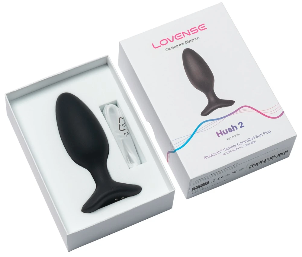 Hush 2, 1.75 - Butt Plug, Appgesteuerte Power-Vibration für analen Hochgenuss  Lovense Hush 2 bringt Musik, Rhythmus und Kontrolle direkt ins Spiel