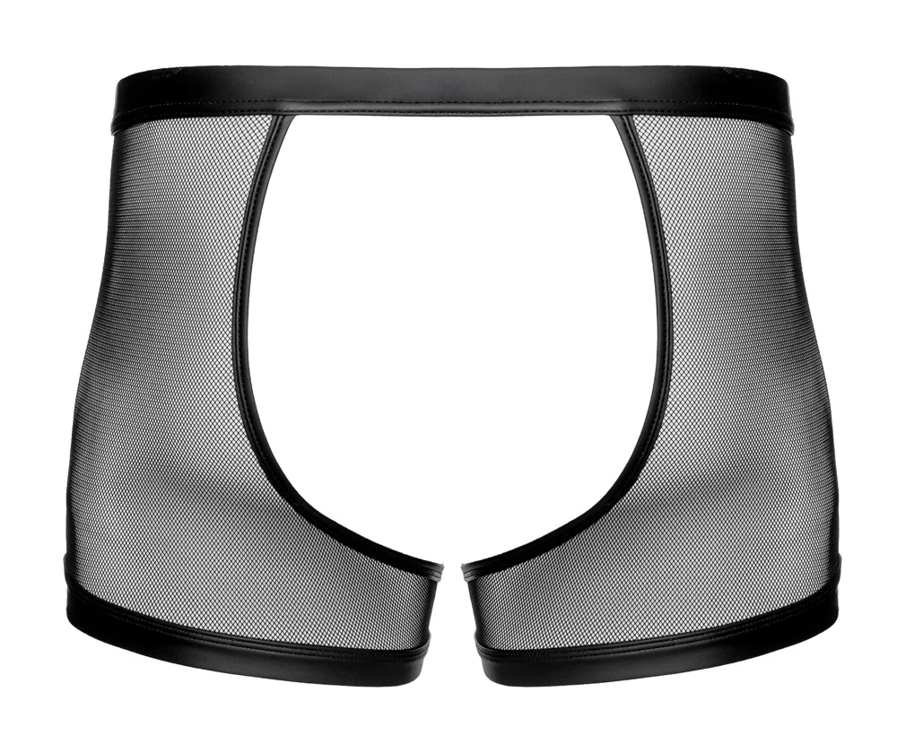 Svenjoyment Herren Jock in transparenter Netz-Optik mit markanten Wetlook-Details, verstellbarem Bund und metallischem Cockring für maximalen Sex-Appeal