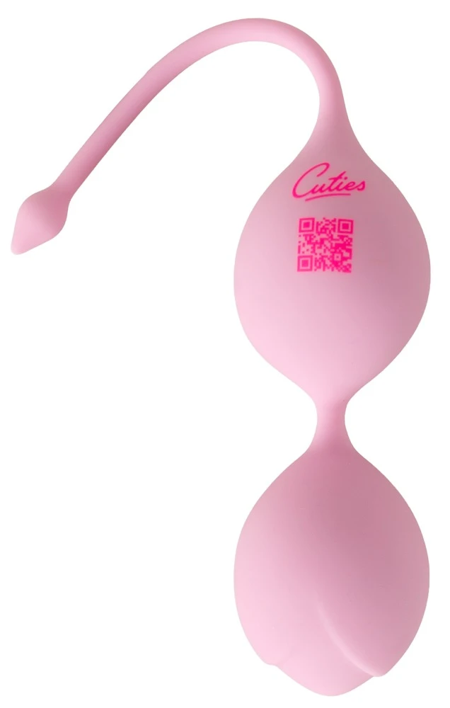 Cuties Love Balls Rose, Double Love Ball Liebeskugel-Duo für Beckenboden-Training mit schwingenden Innenkugeln diskret & laufleise für Einsteigerinnen Cuties