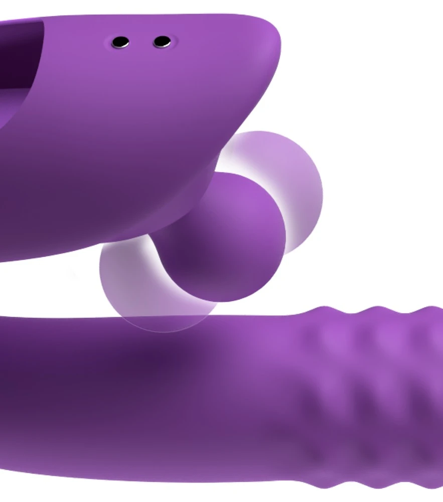 FFH Harmoni Pro Purple, Fantasy For Her Harmoni Pro Rabbitvibrator 4 Motoren Rotationsstimulator G-Punkt Klitorisstimulator Massageperlen Vibrator Silikon USB wiederaufladbar