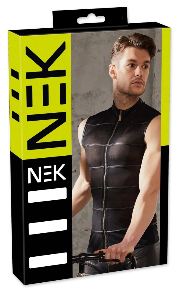 Herren Shirt, NEK, der Inbegriff maskuliner Verführung dieses Powernet-Shirt mit Stehkragen und Frontreißverschluss zeigt, was Du hast!