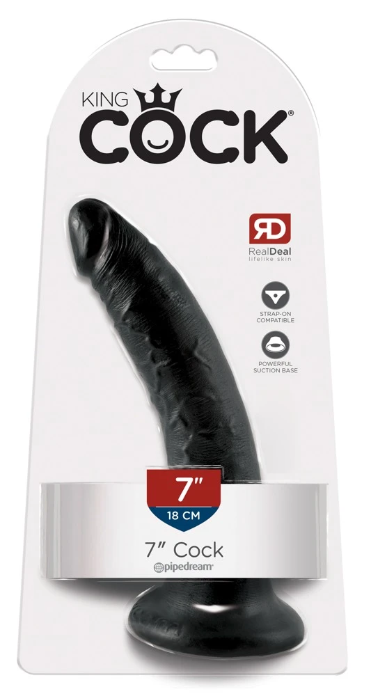 King Cock 7 Zoll Dildo mit Saugfuß