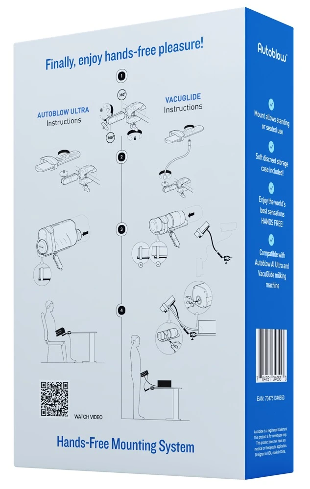 Autoblow Hands-Free Mounting S, Autoblow Tischhalterung – stabile Freihand-Halterung für Ultra & VacuGlide, flexibel einstellbar für intensiven Spaß im Sitzen oder Stehen