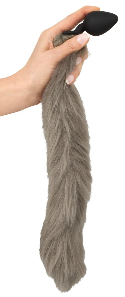 Fluffy Tail Grey, Fluffiger Schweif für sinnliche Abenteuer, flexibler Analplug mit weichem Kunstfell und sicherem Stopper Fluffy Tail Grey, Fluffiger Schweif für sinnliche Abenteuer, flexibler Analplug mit weichem Kunstfell und sicherem Stopper