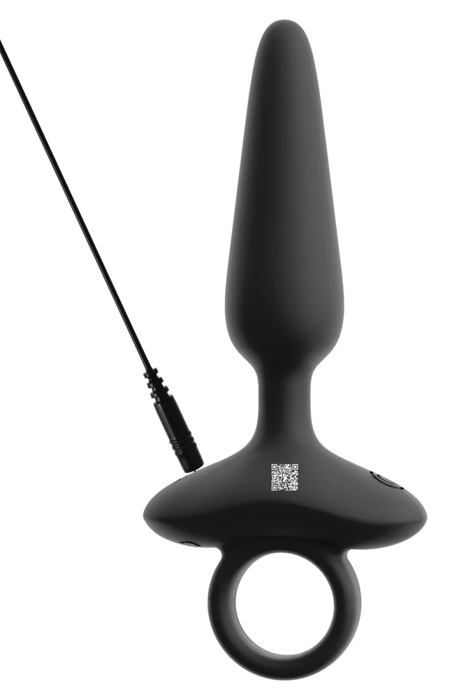 ANOS Flexible Butt Plug Vibrat, Flexibler Vibro-Analplug mit 10 Vibrationsmodi seidig softes Silikon analsicherer Stopper Haltering Einsteiger Butt Plug