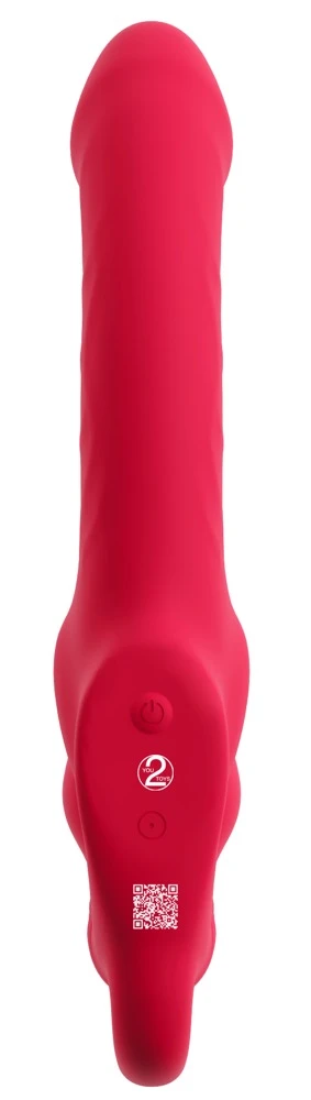 Strapless Strap-On Triple Teaser RC von You2Toys mit kraftvollen Vibrationen, dreifacher Stimulationspower für intensive Rollenspiele, flexibles Silikon-Design mit gleichzeitig vaginaler und analer Nutzung sowie vielseitigem Einsatz