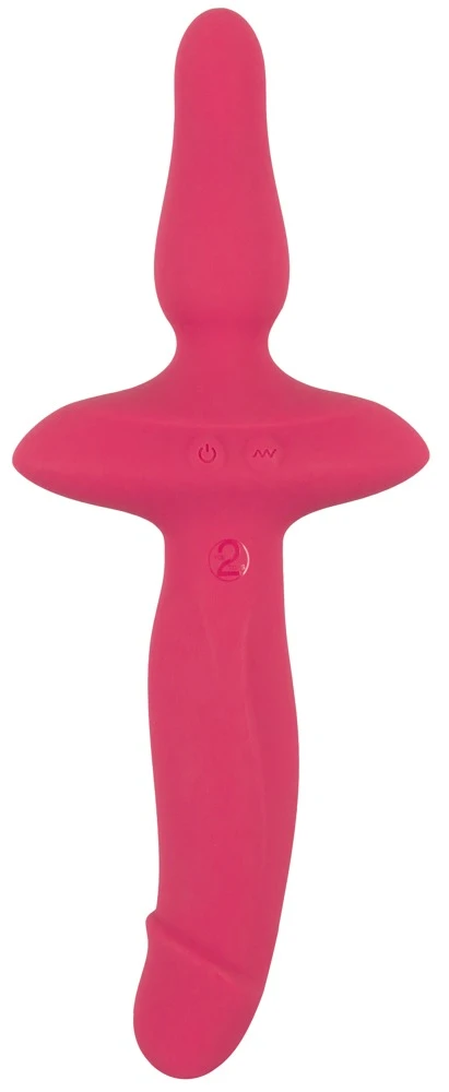 Couples Choice 2in1 Vibrator, Vielseitiger Vibrator für sinnliches Vergnügen: 2 leise Motoren, 10 Modi, wasserfest und aus geschmeidigem Soft-Touch-Silikon