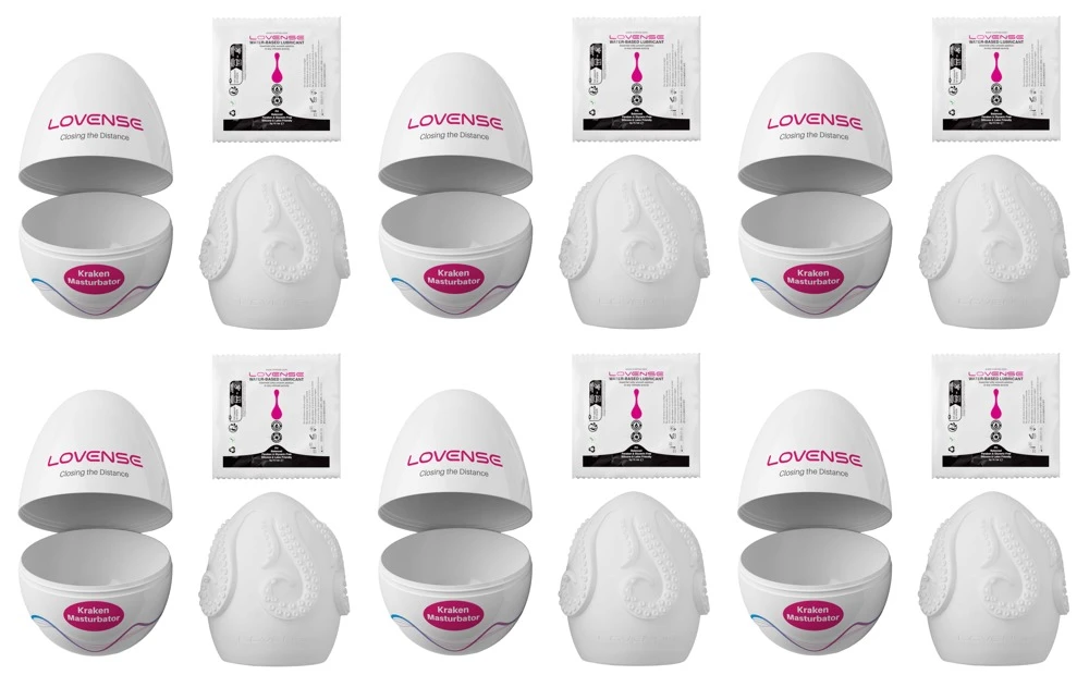 Kraken 6-pack, Lovense Kraken Masturbator Sleeve Ei mit Gleitgel Tentakel Grip Soft Stroker Reizstruktur dehnbar Handjob Männer Toy