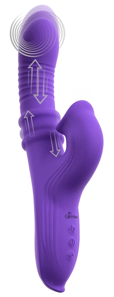 Smile Thrusting,Moving Ring Vi, Rabbitvibrator mit Stoßfunktion, beweglichem Massagering, pulsierendem Klitoris-Stimulator & 10 Vibrationsmodi von Sweet Smile