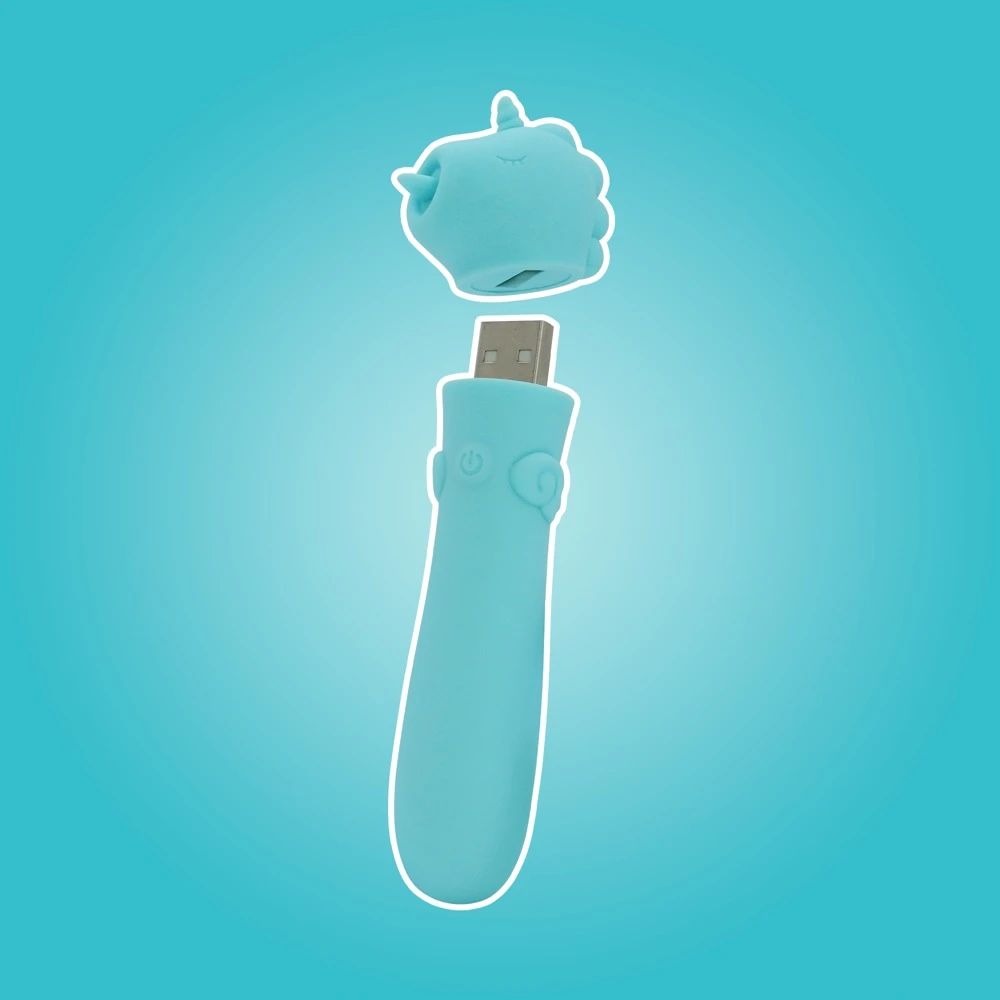 Unihorn USB Mount'n Peak, Unihorn Minivibrator USB Mount'n Peak – süßes Einhorn-Toy mit 10 intensiven Vibrationsmodi, kraftvoller USB-Power, handlich, soft und ideal für heiße Solo- oder Paarmomente