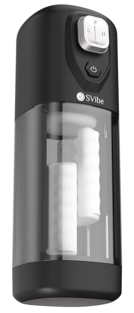 SVibe Ikon VOLT Masturbator, IKON VOLT Masturbator mit automatischem Handjob, 9 Vibrations- und 6 Reibemodi, Wärmefunktion und diskretem Design