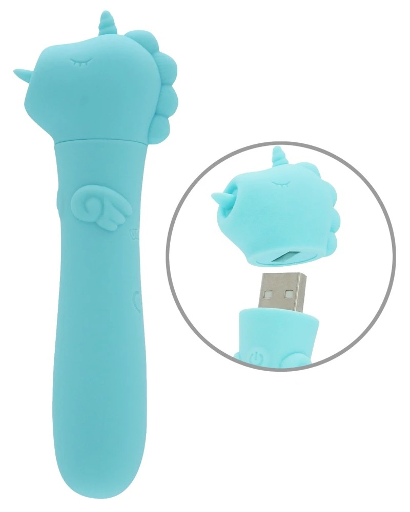 Unihorn USB Mount'n Peak, Unihorn Minivibrator USB Mount'n Peak – süßes Einhorn-Toy mit 10 intensiven Vibrationsmodi, kraftvoller USB-Power, handlich, soft und ideal für heiße Solo- oder Paarmomente