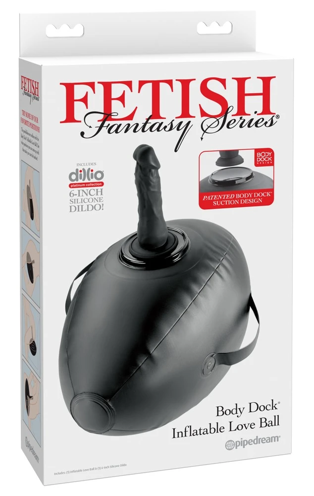 FFS Body Dock Infl. Love Ball,Fetish Fantasy Love Ball aufblasbarer Liebesball mit Naturdildo und Body Dock Halterung für intensives Toy-Vergnügen