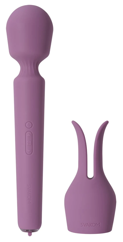 Emma Neo 2, Luxuriöser Massagestab Emma Neo 2 mit Bunny-Aufsatz, 5 Vibrationsmodi, Wärmefunktion und intelligentem Modus