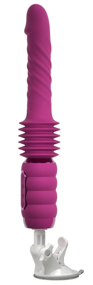 Thrusting&Rotating Fucking Mac, You2Toys Stoßvibrator mit rotierender Vibro-Eichel, intensiven Wirbelwellen, kraftvollen Vibrationen und verstellbarem Saugfuß für erotische Lust