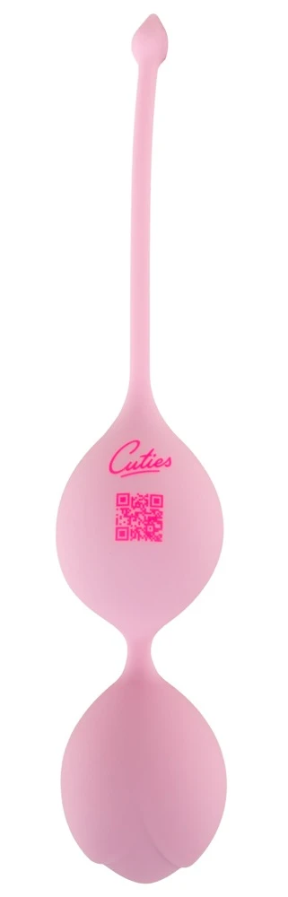 Cuties Love Balls Rose, Double Love Ball Liebeskugel-Duo für Beckenboden-Training mit schwingenden Innenkugeln diskret & laufleise für Einsteigerinnen Cuties
