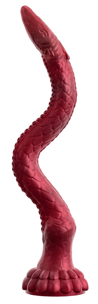 Beasty Cocks The Enormous Eel, Beasty Cocks Enormous Eel Dildo 65,5 cm mit Saugfuß Schlangenfisch-Design Metallic-Optik strukturierter XL Dildo für intensives Vergnügen