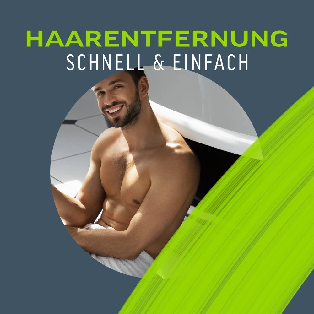 Veet Men TOTAL PRO Haarentfernungscreme für Oberkörper und Beine mit schneller Haarentfernung in 3–6 Minuten, glatter Haut, 24h Feuchtigkeit und ohne störenden Geruch 200 ml