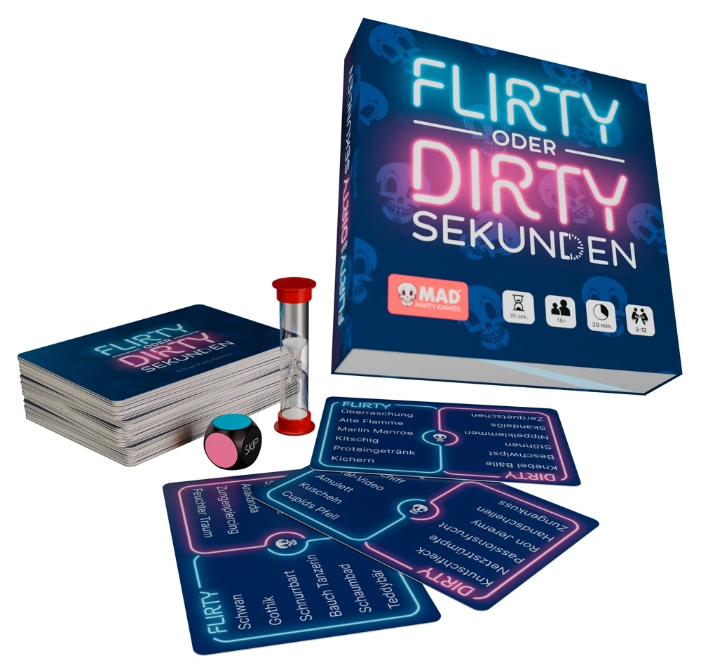 Flirty or Dirty, Flirty or Dirty Seconds – Das freche Wortspiel für schamlos gute 30 Sekunden voller Lachen, Spannung und unanständigem Teamgeist
