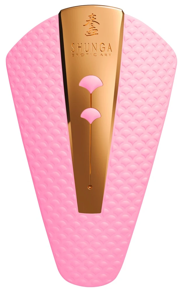 Luxuriöser Auflegevibrator Obi von Shunga im durchdachten eleganten Design mit flexibler Spitze.