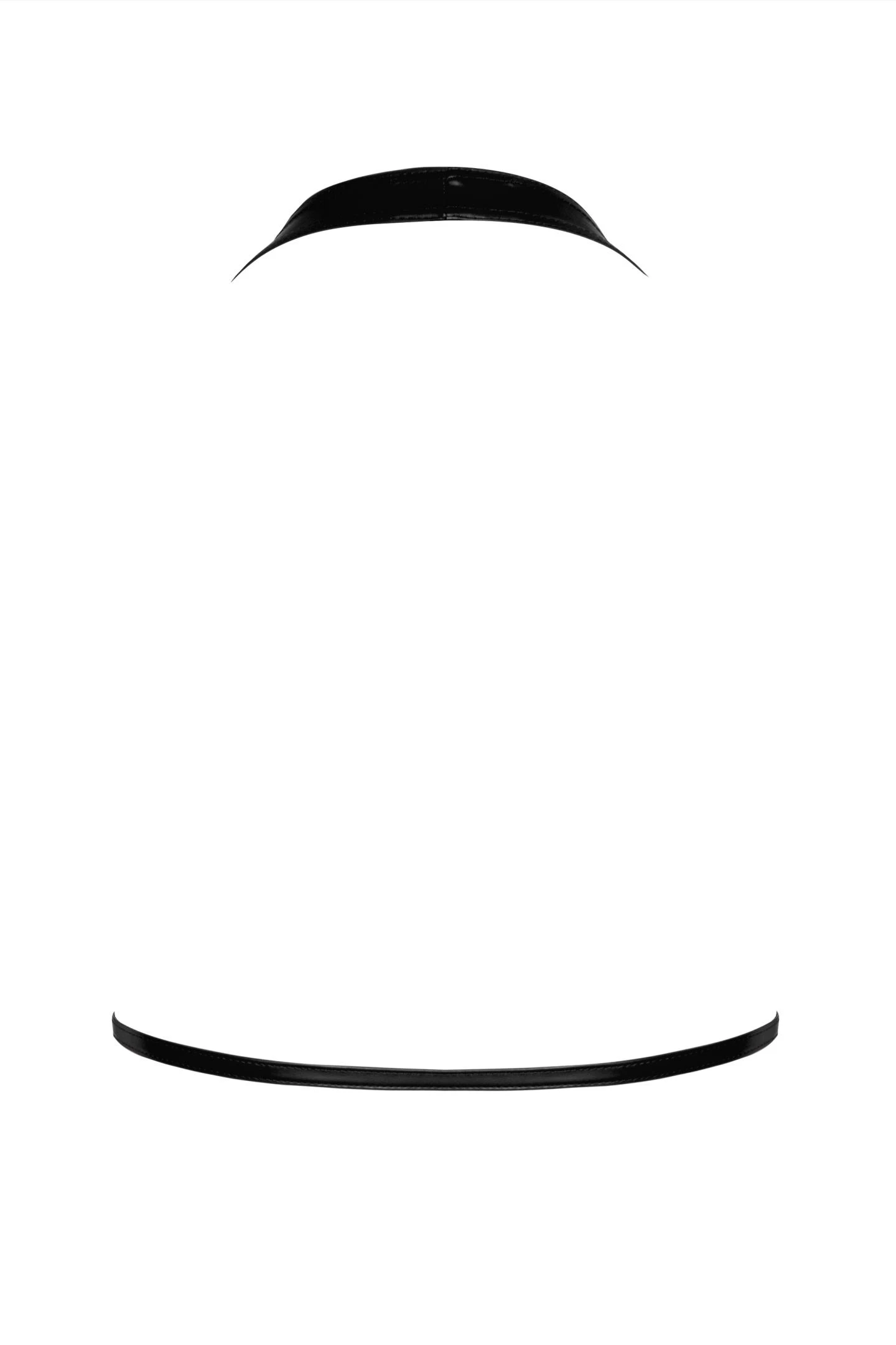 Bralette – Kinky erotisches Wetlook Dessous mit Hals-Design, Power-Material, dekorativen Brust-Trägern & Frontverschluss F391 Noir Handmade Troublemaker