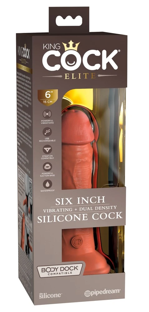 KCE 6 Zoll DD Vibrating Cock DD Vibrator in lebensechter Penisoptik