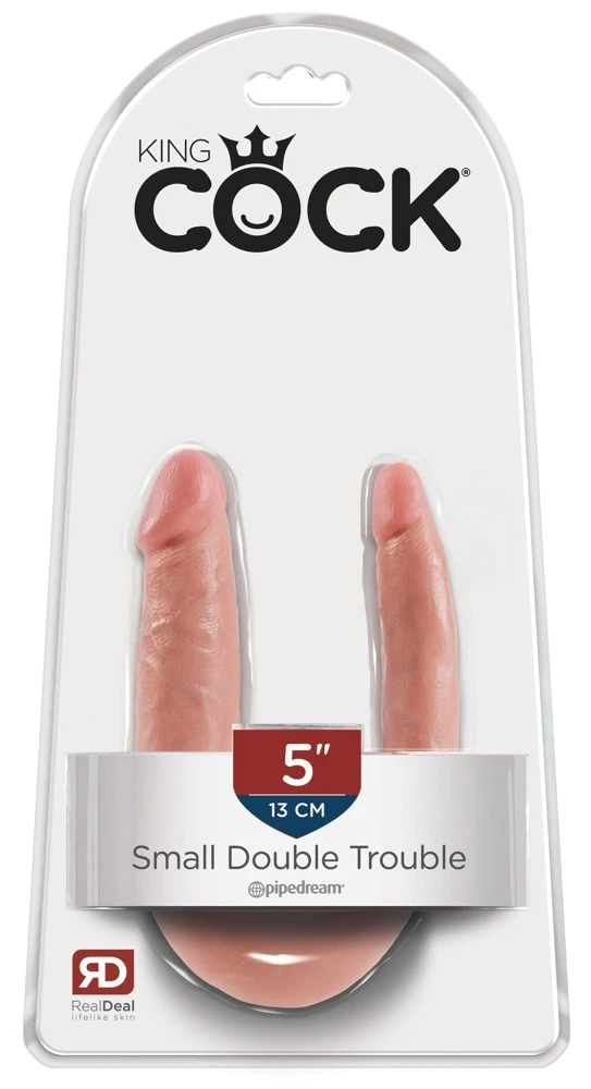 King Cock Double Trouble Doppeldildo im Naturlook