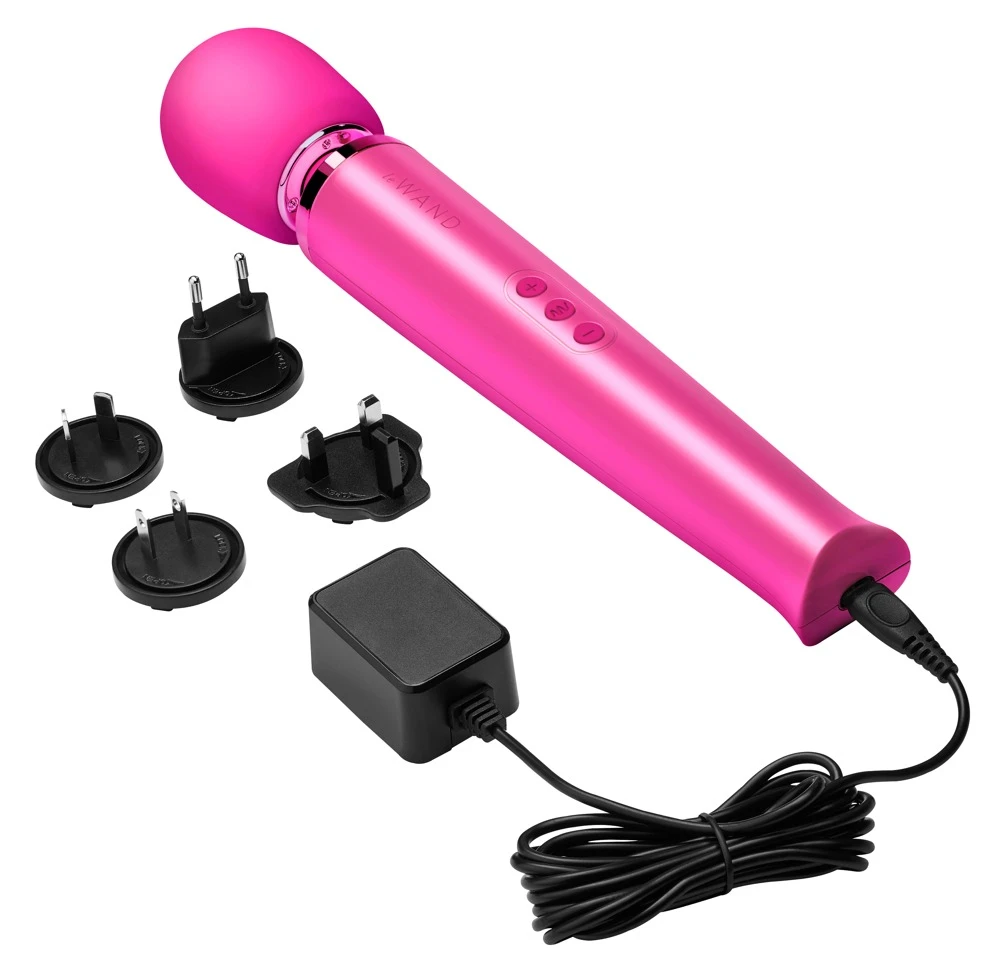 Le Wand Massagestab inkl. Strukturaufsatz 20 Vibrationsmodi in 10 Intensitäten