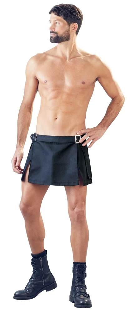 Kurzer Herren-Rock von Svenjoyment aus festem Webstoff im markanten Gladiator-Style.