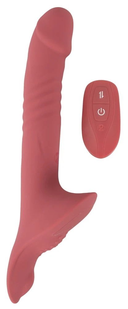 Your Strap-On Vibrator Pinkm Stilvolles Strap-on Set mit Vibrator, 2-Motor-Stoßvibrator und Fernbedienung für intensives, automatisches Vergnügen