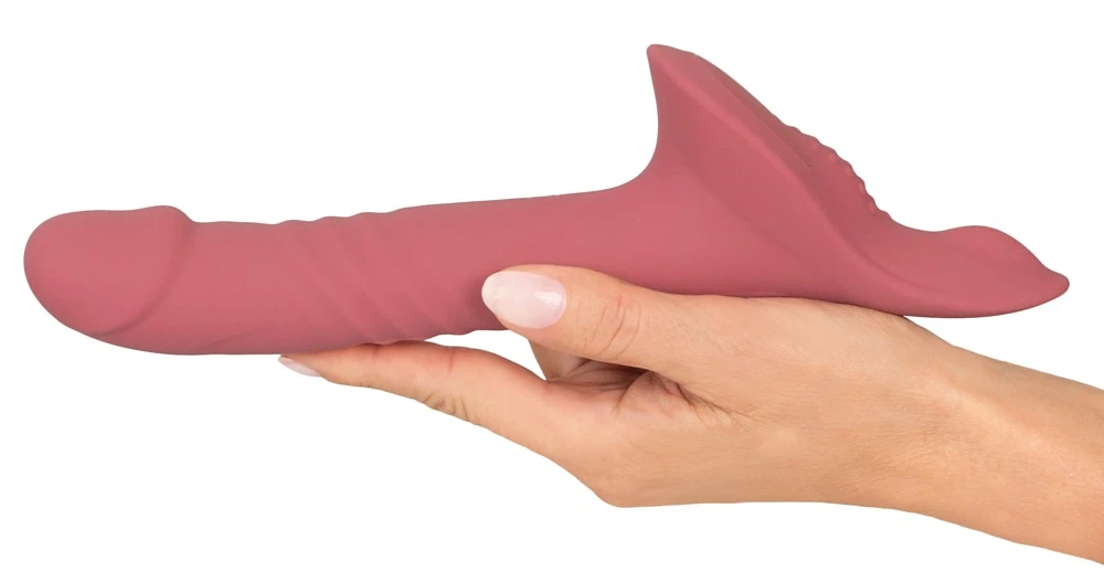 Your Strap-On Vibrator Pinkm Stilvolles Strap-on Set mit Vibrator, 2-Motor-Stoßvibrator und Fernbedienung für intensives, automatisches Vergnügen