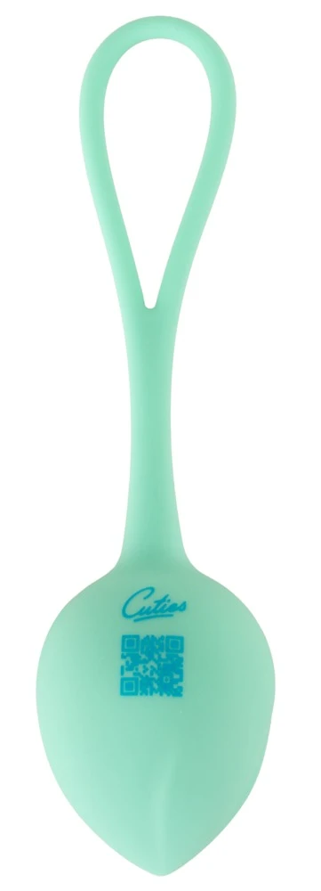 Cuties Love Balls Green, Liebeskugel mit schwingendem Innengewicht 38 g für effektives Beckenbodentraining diskret & laufleise Intim-Fitness Cuties