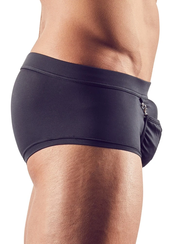 Figurbetonte Piraten-Pants mit Beutel und Karabinerhaken in schwarz.