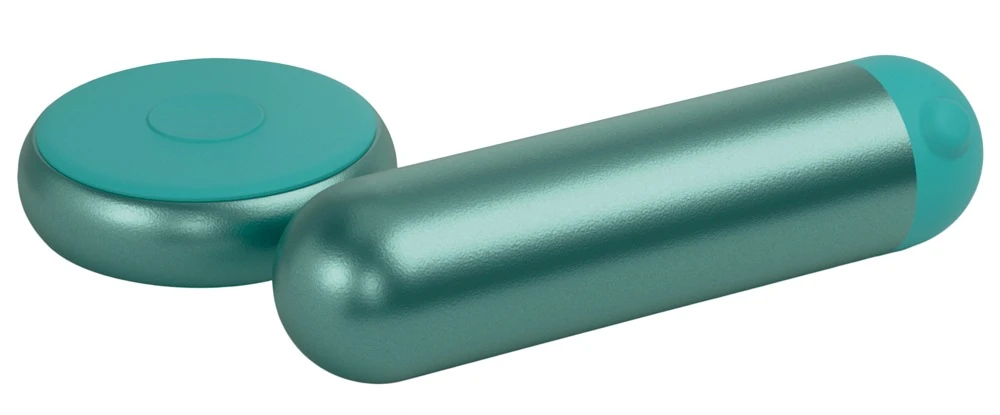 JJ Mini Chroma Teal, Minivibrator mit Fernbedienung: 10 Vibrationsmodi, wasserdicht & seidig glatte Oberfläche für aufregende Spielereien!