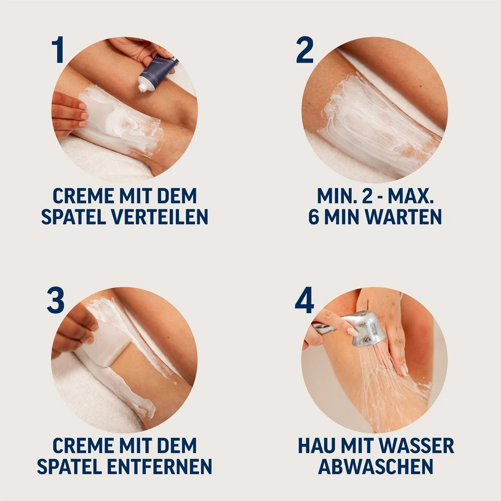 Veet EXPERT Enthaarungscreme für Beine und Arme entfernt selbst kräftige Haare ab 2 Minuten, mit Shea Butter für bis zu 48 h glatte und gepflegte Haut 100ml