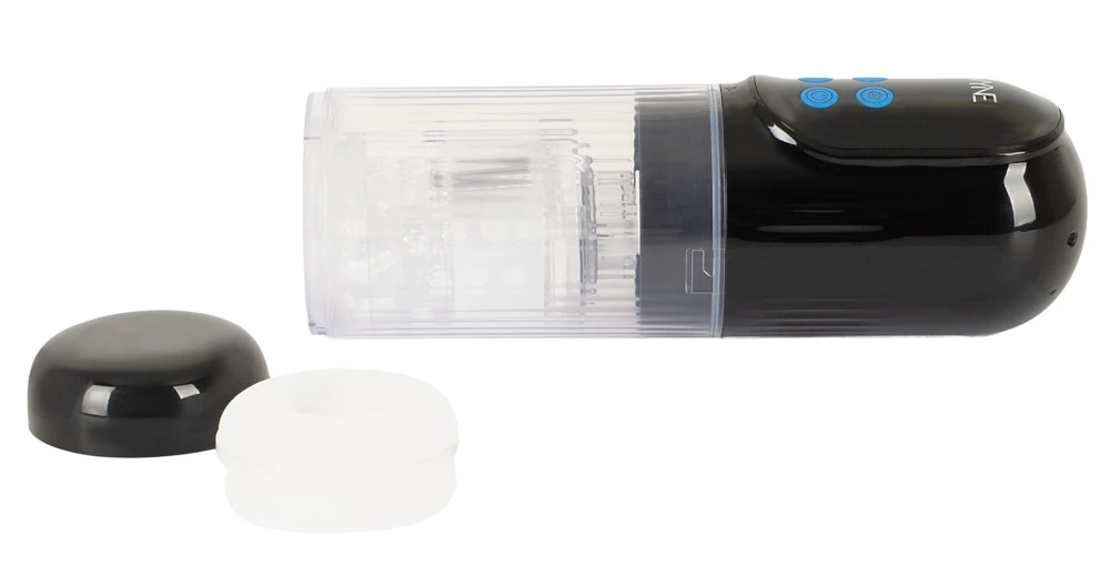 WYNE Masturbator 12, Masturbator mit 4 Funktionen, 3 Power-Motoren, Vibration, Saugen, Rotation & Stroking – sexy, wasserdicht & vielseitig – WYNE
