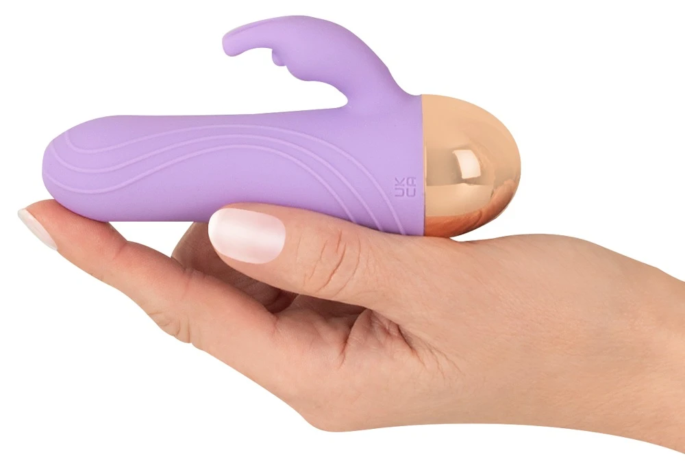 Cuties Soft Purple, Mini Rabbit Vibrator sexy Reizwäsche Dual Density Silikon 10 Vibrationsmodi verwöhnt Vagina & Klitoris gleichzeitig Cuties