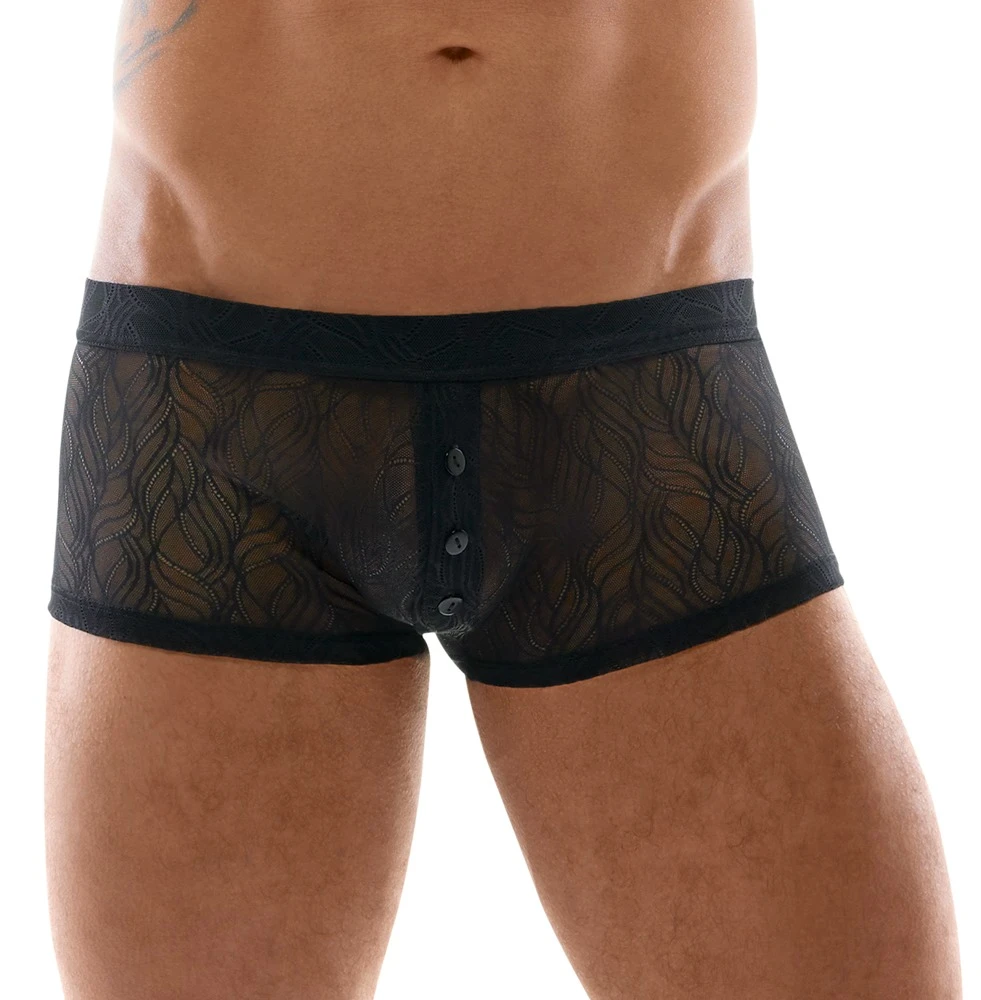 Enge, betonende Pants von Svenjoyment aus feiner weicher Stretch-Spitze mit Webgummibund.