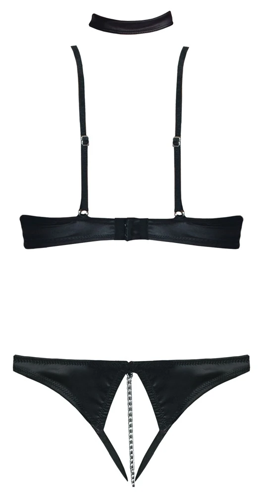 Cottelli LINGERIE Hebe BH und Ouvert String mit edler Spitze und Stickerei Verzierung