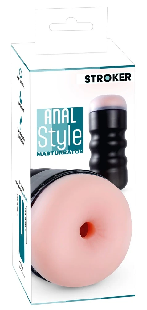 Stroker Anal Style, Real-Feel Masturbator im diskreten Case – hautähnlich, intensiv strukturiert und unglaublich gefühlsecht für maximale Solo-Sessions