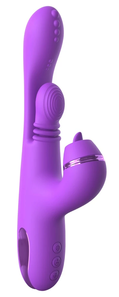 FFH IntiMotion Pulse Pro Purpl, Highspeed-Lust an der Klitoris: Der FlickerFlow-Stimulator mit flackernder Zunge, weichen Noppen oder Kugel trifft jeden Nerv, gleich dreifach!