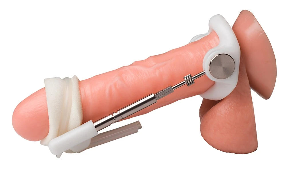 Jes-Extender Platinum, Penis Expander Set Platinum mit 950er-Platinbeschichtung – sanfte schmerzfreie Verlängerung bis 24 cm, diskret tragbar, hochwertige Lackbox, effektive dauerhafte Dehnung für mehr Länge und Umfang