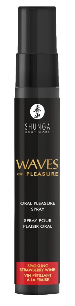 WoP Strawberry Wine 20 ml, Waves of Pleasure Strawberry Wine Mundspray – sexy fruchtiger Kick für heißes orales Verwöhnen mit prickelndem Erdbeersekt-Aroma