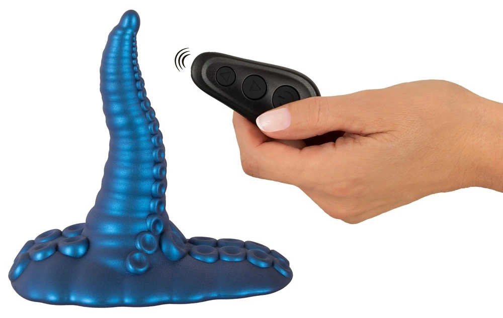 Beasty Cocks Tentacle Pad, Aufsitzvibrator im sexy Tentakel-Design mit starker Struktur, schimmernder Metallic-Optik, kräftigem Saugfuß und Fernbedienung für intensive Solo-Momente